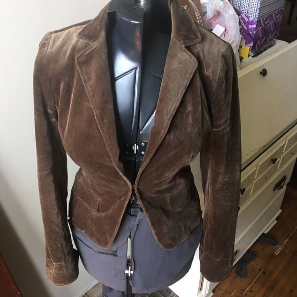 J Crew Romantic Regency brown velvet size 8 blazer
